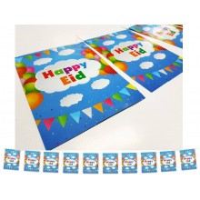 Flags - Happy Eid - (Pk of 10) - Clouds